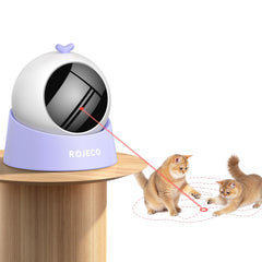 ROJECO Auto Laser Cat Toy with random motion keeps cats engaged.