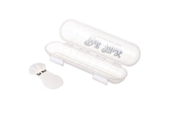 Roll Mate small storage container with cutter keeps portions tidy for quick feedings.