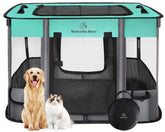 ROMANTIC BEAR dog playpen setup showing secure enclosure and spacious interior for play.