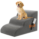 Romrol dog stairs bed couch 3-tier grey design eases pet access to furniture