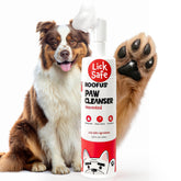 ROOFUS THE DOG Paw Cleaner bottle shows portable convenience for quick post-walk cleanups.