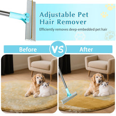 ROROUP pet hair remover glove captures fur during quick grooming.