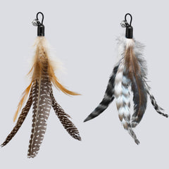 ROSAUI cat toy refill feather head cobalt closeup for motion-driven chasing fun