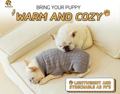 Roseelk dog sweater thick knit for cold-weather warmth