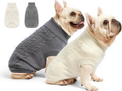 Roseelk dog sweater closeup grey knit for cozy warmth and comfort