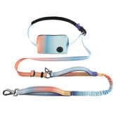 Roses&Poetry hands-free leash with zipper pouch for hands-free walks and storage.