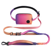 Roses&Poetry Hands Free Leash with zipper pouch for hands-free park strolls.