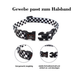 Roses&Poetry safety buckle dog collar close up highlights quick release hardware for easy on off