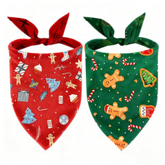 RoseYouth Christmas dog bandana red pattern enhances festive photos.