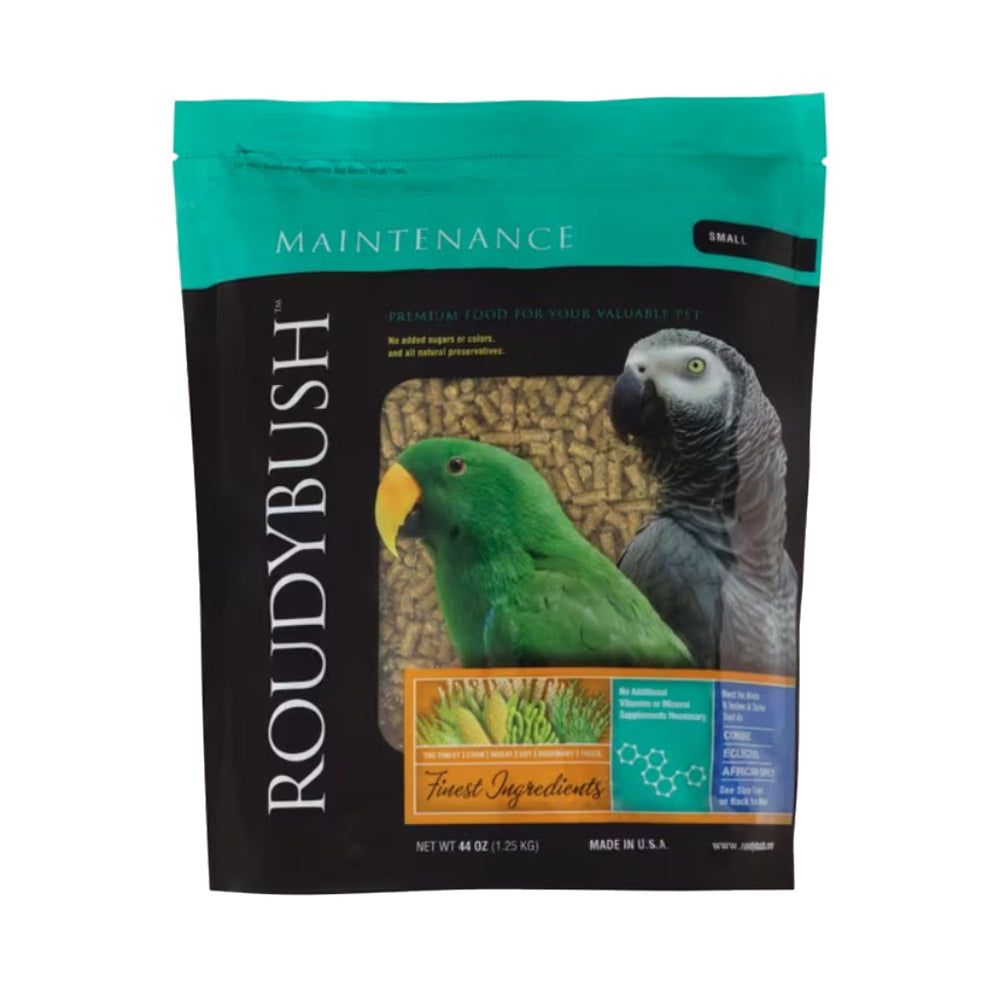 Roudybush Daily Maintenance small bag front view highlights balanced nutrition for small birds