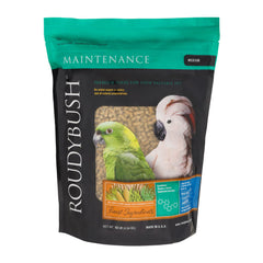 Roudybush Daily Maintenance pellets close-up show texture and color for balanced nutrition