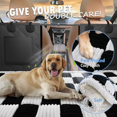 ROUWINNE backseat dog bed protects backseat extender from claws and fur damage.