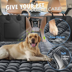 ROUWINNE backseat extender protection guards seats from claws, fur, and spills.