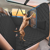 ROUWINNE high barrier back seat extender front view enhances dog containment while driving