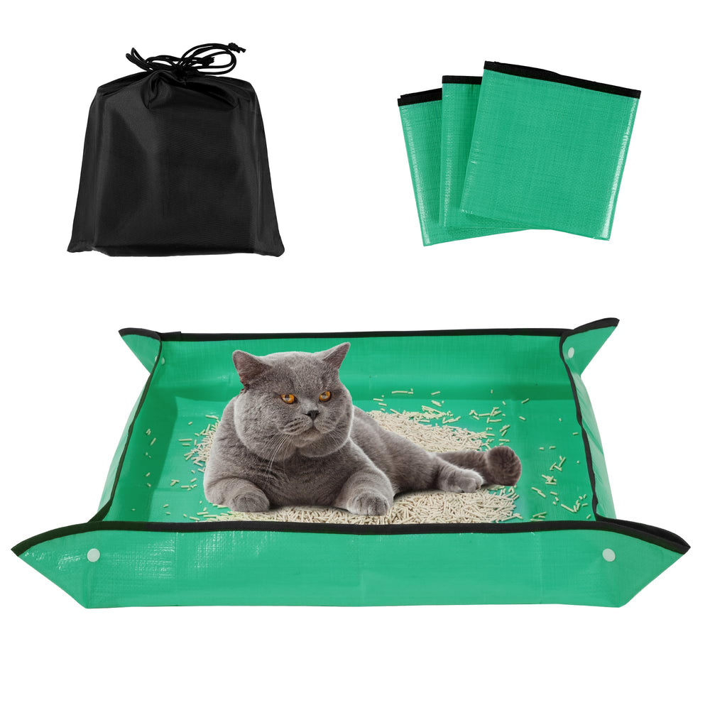 ROYALAY foldable-travel-litter-box-folded offers compact packing for trips.