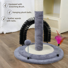 Roypet 360-degree sisal post demonstrates durable scratching and versatile claw maintenance
