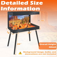Royxen tank legs and base show sturdy support for secure housing