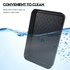 Rozer boot tray raised texture provides grip and easy cleaning