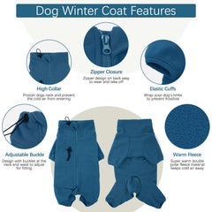 ROZKITCH dog pjs side view highlights soft fleece and snug fit