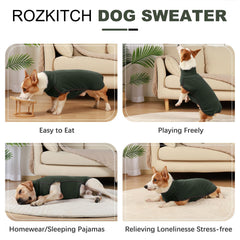 ROZKITCH dog winter coat rolled collar demonstrates extra coverage in cold weather