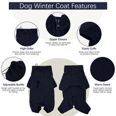 ROZKITCH dog winter coat turtleneck collar detail enhances coverage in winter