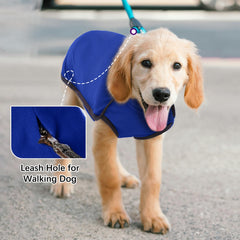 ROZKITCH Turtlenck Dog Pajamas blue M back view windproof comfort for outdoor trips