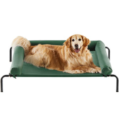RRPETHOME large elevated dog bed frame with cooling mesh for durable support.