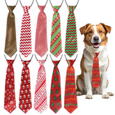 Rthjsfj Christmas dog neck tie with snowflake pattern for festive photo moments.