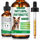 RUAKPL antibiotics for dogs bottle showing natural supplement packaging for dog vitality.