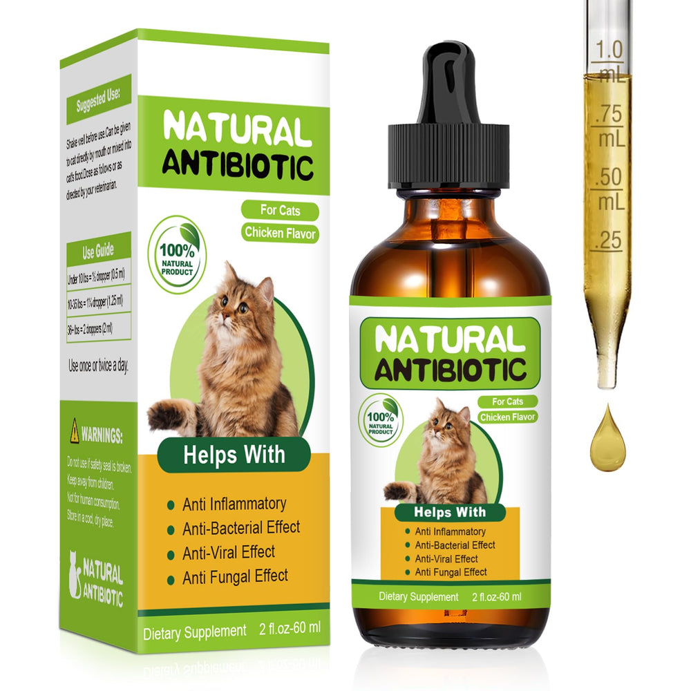RUAKPL natural antibiotics for cats bottle—easy-to-dose daily feline care.