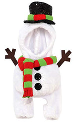 Rubies Walking Snowman headpiece with hat completes cozy holiday look for pets