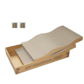 RUBMEOW cat scratch pad inside view showing durable cardboard for long-lasting scratching