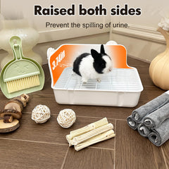 RubyHome Rabbit Litter Box secure-locks keeping the box firmly attached