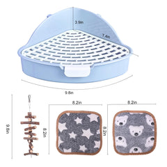 Rubyhome rabbit potty tray top view showing placement