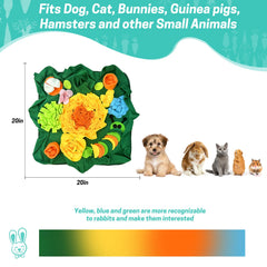 rubyhome-snuffle-pad-felt-texture-closeup highlights cozy, tactile material for curious nibbles.
