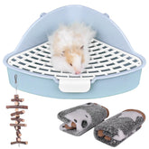 Rubyhome triangle potty trainer corner litter box — compact setup for small spaces