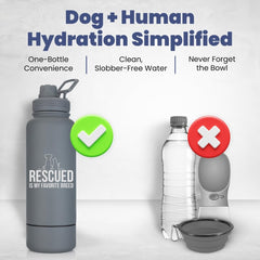 Rubyloo bottle with carry handle designed for easy grip on adventures.