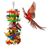 RUBY.Q large parrot toy 20in length for big birds, promotes enrichment