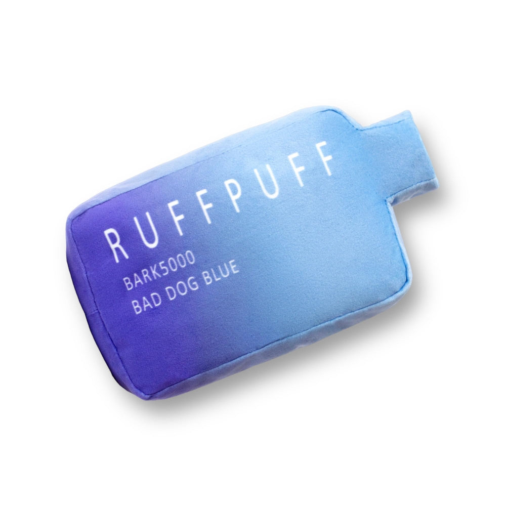 RUFF PUFF dog toy squeaky vape shape for engaging play and laughter