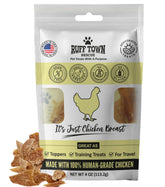 Ruff Town Rescue chicken jerky dehydrated breast for dogs, high-protein training