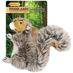 RUFFIN' IT Reaowazo Woodlands Plush Squirrel Toy close-up shows soft fur for cozy cuddling.