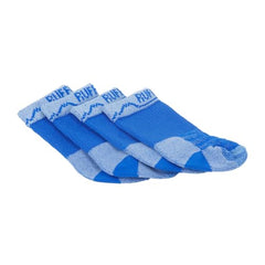 Ruffwear Bark'n Boot Socks dog feet closeup knit highlights moisture-wicking paw comfort.