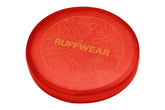 Ruffwear Camp Flyer disc in red sumac color, soft on teeth during light midair catches.