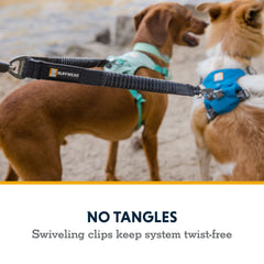 Ruffwear Double Track Coupler aluminum V-ring converts any leash to a two-dog setup.