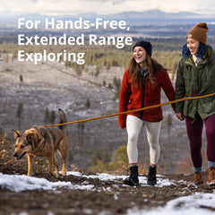 Ruffwear Roamer Bungee Leash wavelength webbing absorbs shock for smoother pulls.