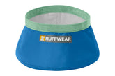 Ruffwear Trail Runner bowl folded and tucked into a pocket for on-the-go hydration.