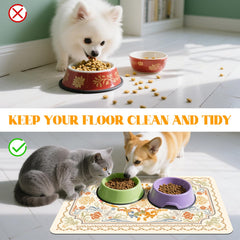 Ruirichfun dog-food-mat leak-proof base protects floors daily.