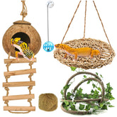 RUNANIA coconut-house-hammock provides cozy hideaway and natural decor.