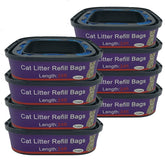 RUNDE 8-pack cat litter refill cartridge exterior packaging highlights odor barrier technology for freshness.