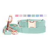 Runwing soft leather dog collar in mint green for comfortable daily wear
